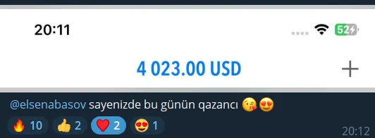 2,586 USD Daily Profit · Thanks @elsenabasov